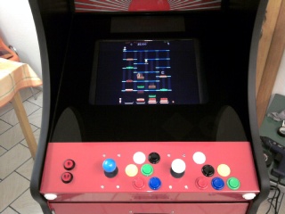 The nearly finished arcade.
